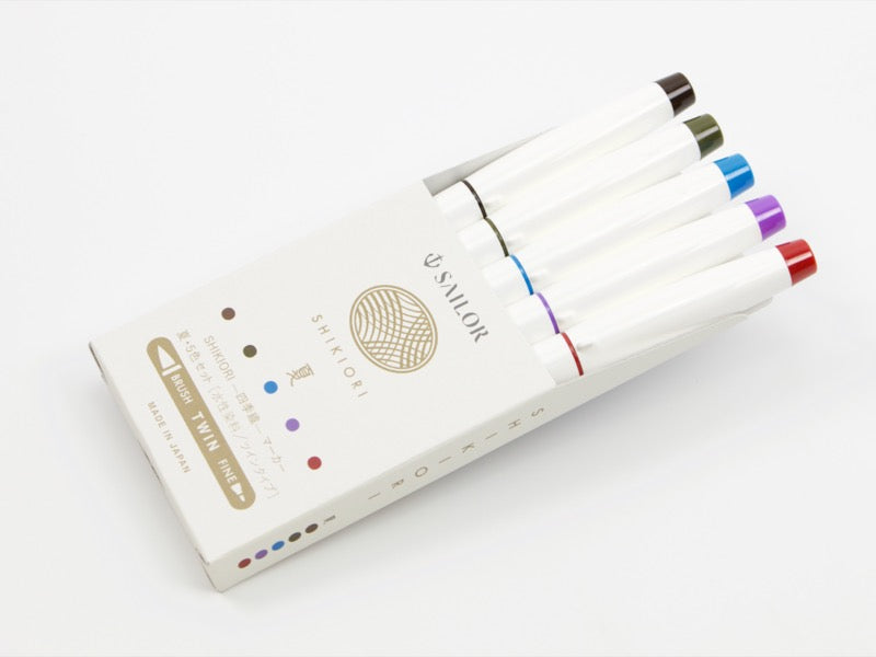 Sailor Shikiori Brush and Fine 5 Color Set