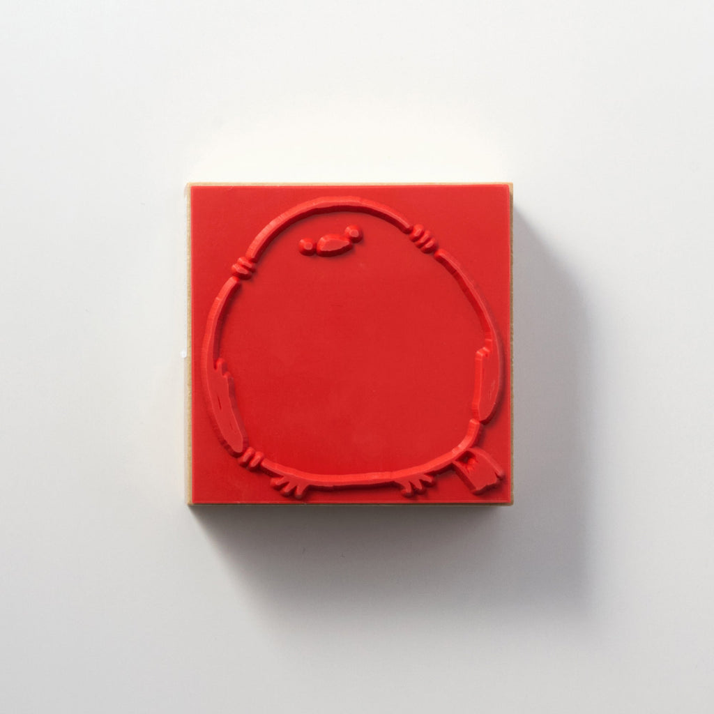 Shimaenaga Irodori Wooden Rubber Stamp Close-Up / BEVERLY