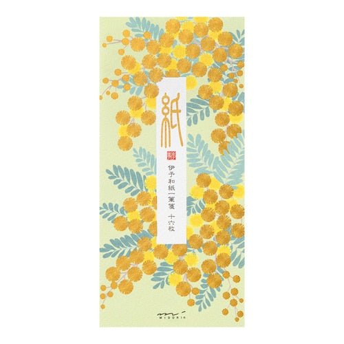 Seasons Silk-Print Envelope Letter Paper / MIDORI