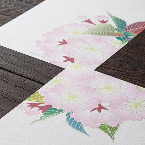 Seasons Silk-Print Envelope Letter Paper / MIDORI