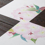 Seasons Silk-Print Envelope Letter Paper / MIDORI