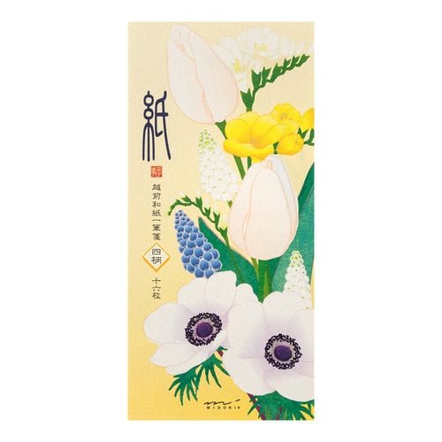 Seasons Silk-Print Envelope Letter Paper / MIDORI