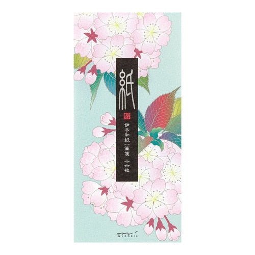 Seasons Silk-Print Envelope Letter Paper / MIDORI
