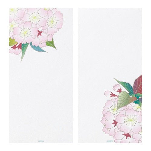 Seasons Silk-Print Envelope Letter Paper / MIDORI