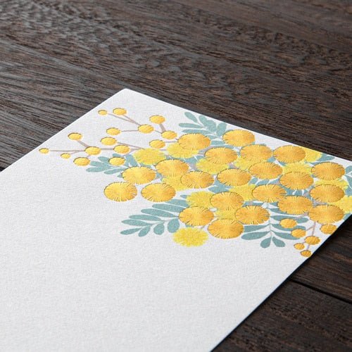 Seasons Silk-Print Envelope Letter Paper / MIDORI