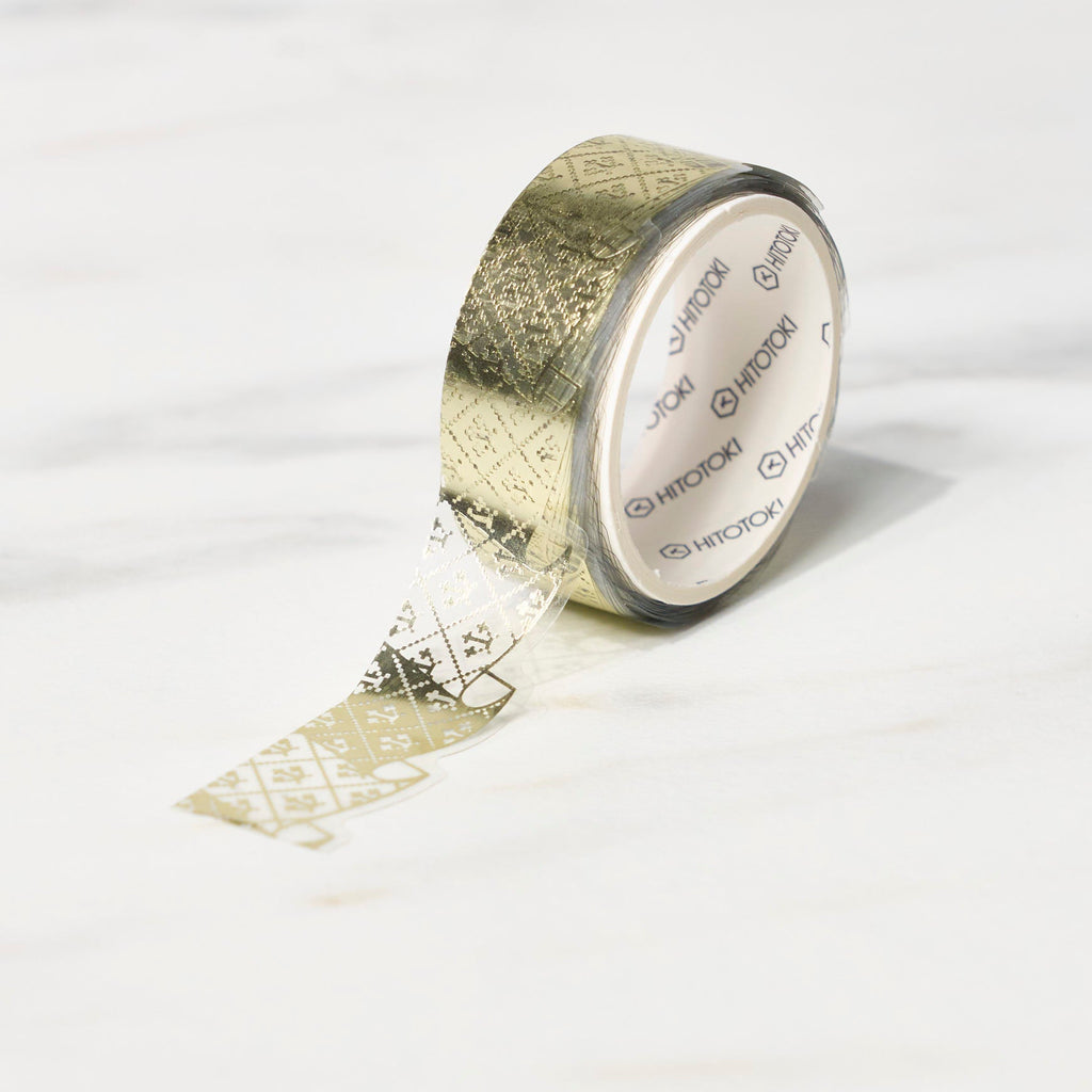 SODA 5th Edition Masking Tape White Gold Foil X-Cut Type / KING JIM