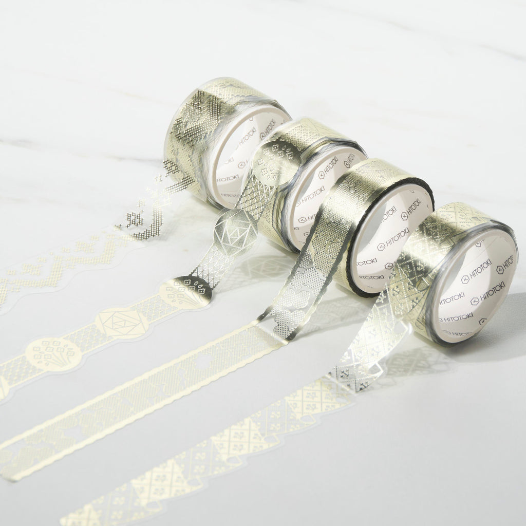 SODA 5th Edition Masking Tape White Gold Foil X-Cut Type / KING JIM