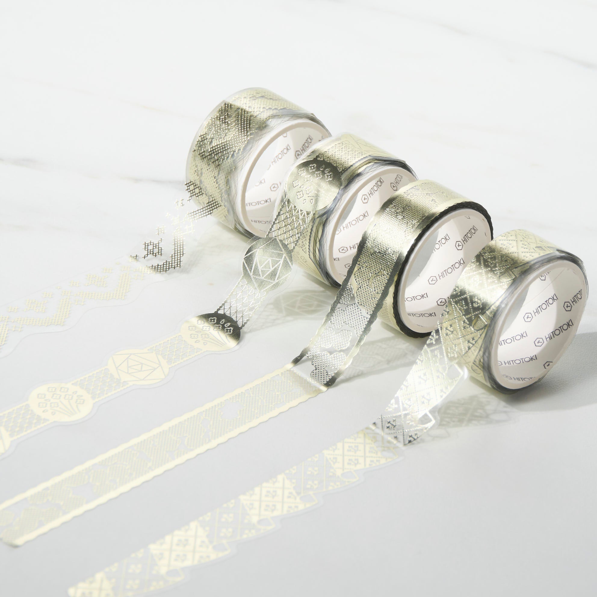 SODA 5th Edition Masking Tape White Gold Foil X-Cut Type / KING JIM