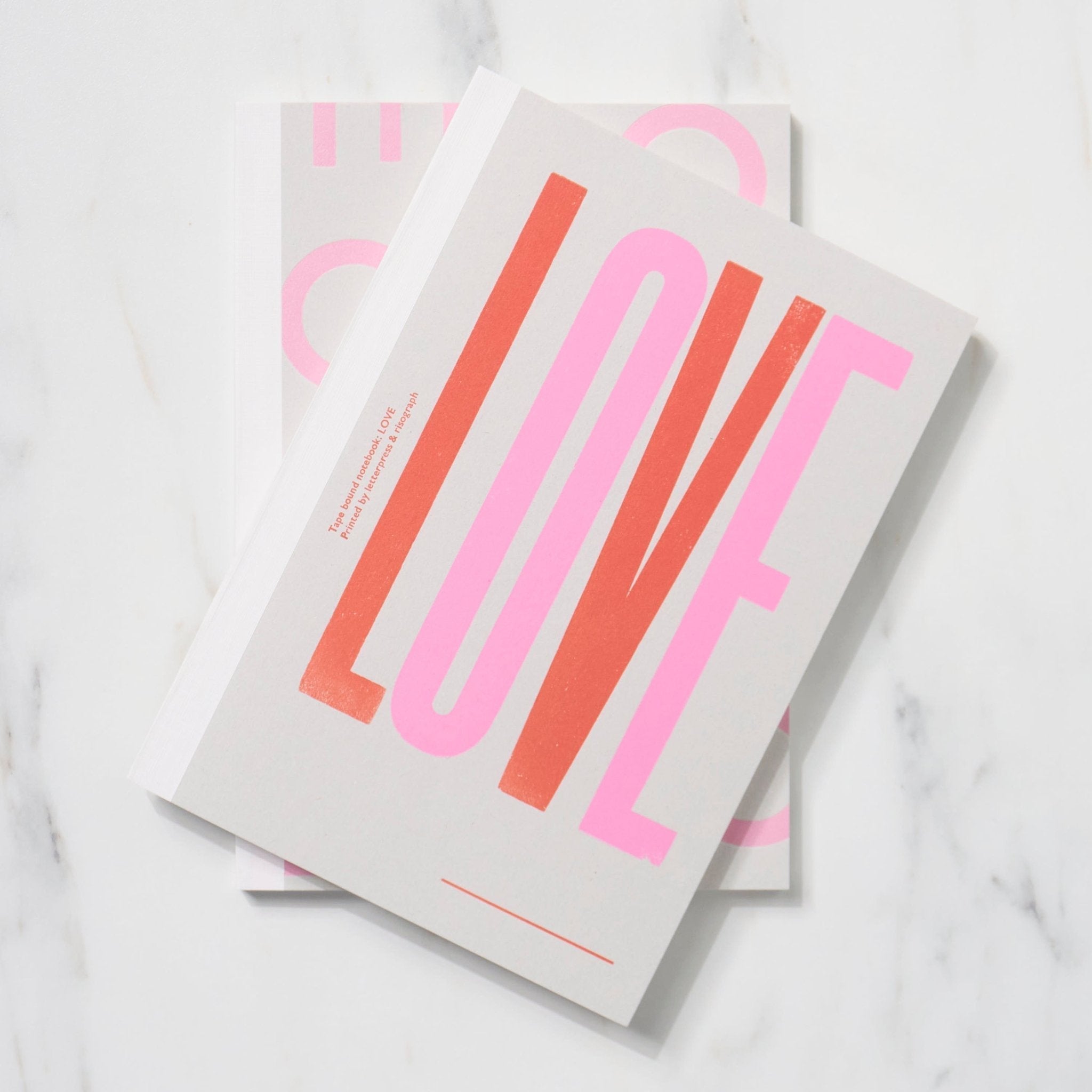 Spine-Wrapped Notebook A5 / Letterpress Letters