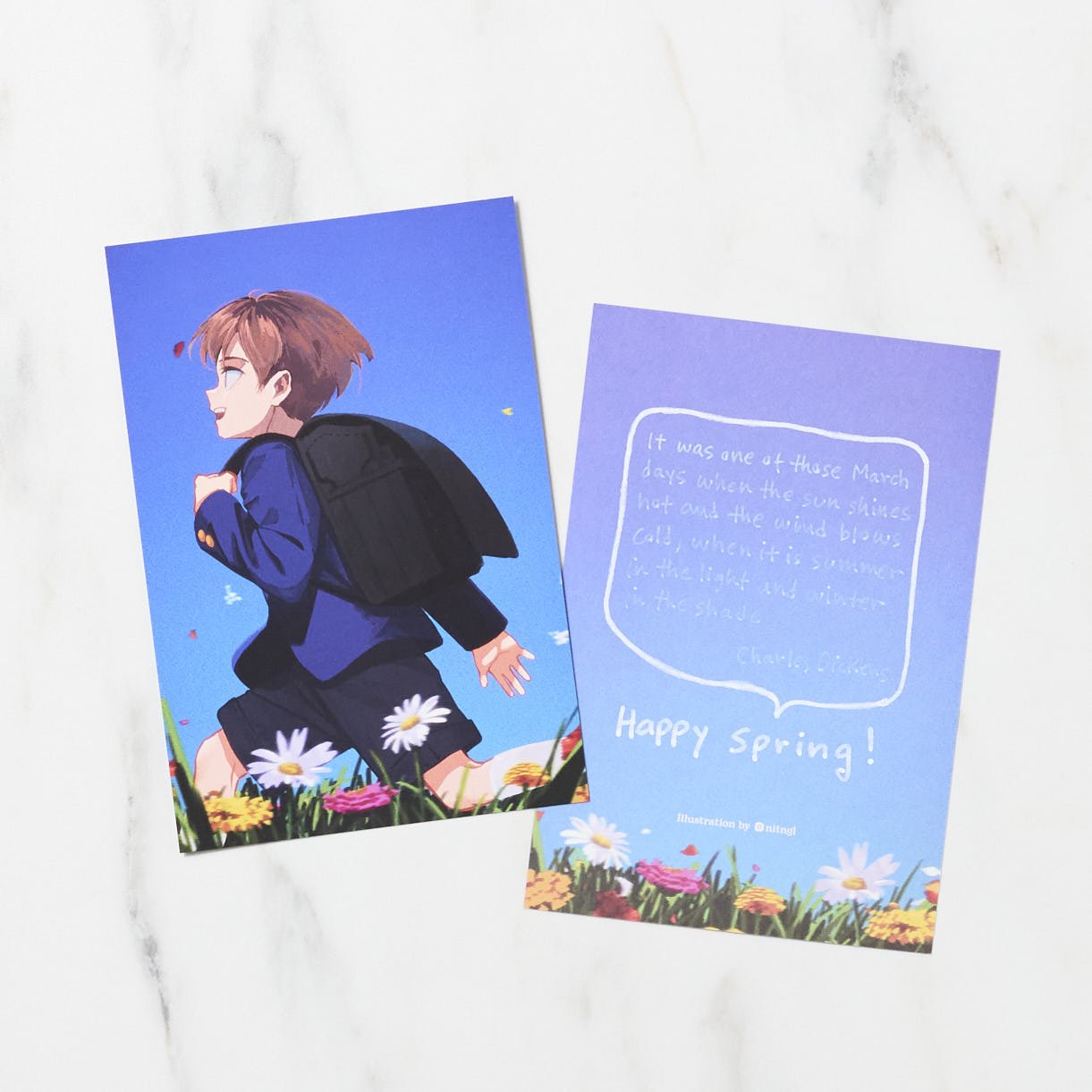 "Springtime Adventure" Postcard by Nitnglll / Bungu