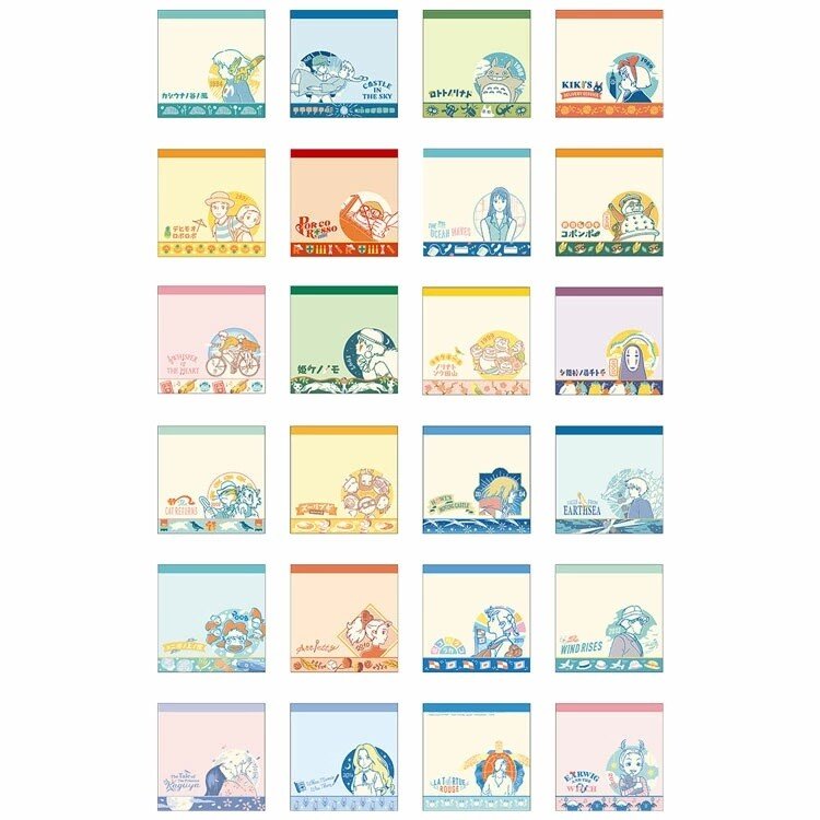Studio Ghibli 24 Classics Surprise Memo Pad Collection / Movic