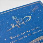 Studio Ghibli Night Sky Foil Stamp Note Card / Movic