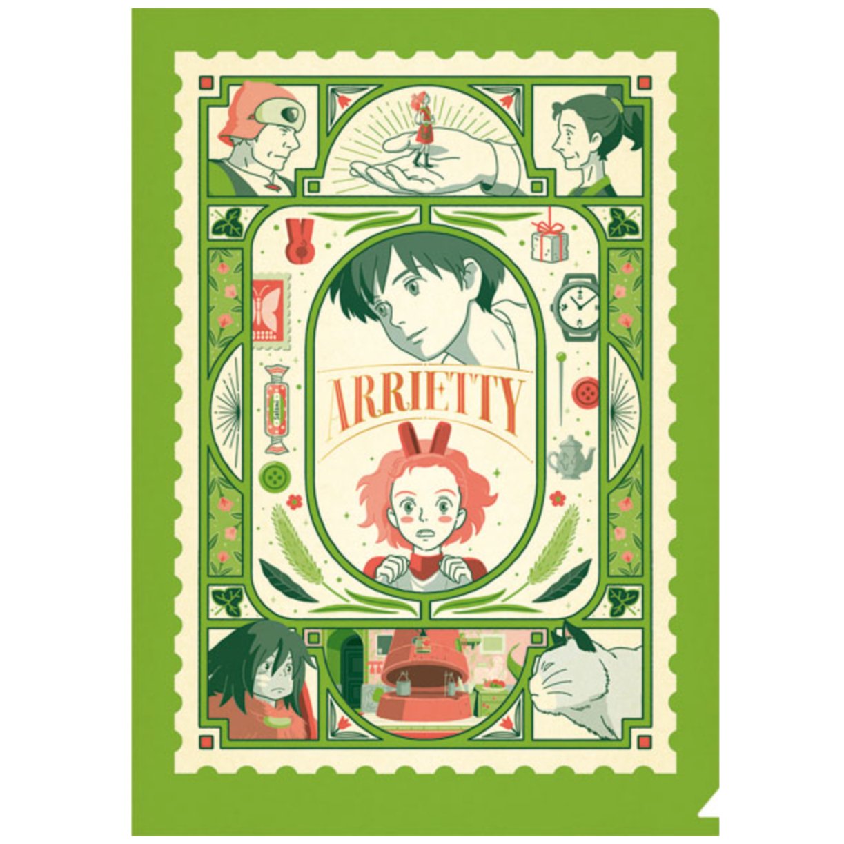 Studio Ghibli Retro Frame A4 Clear File Folder / Movic