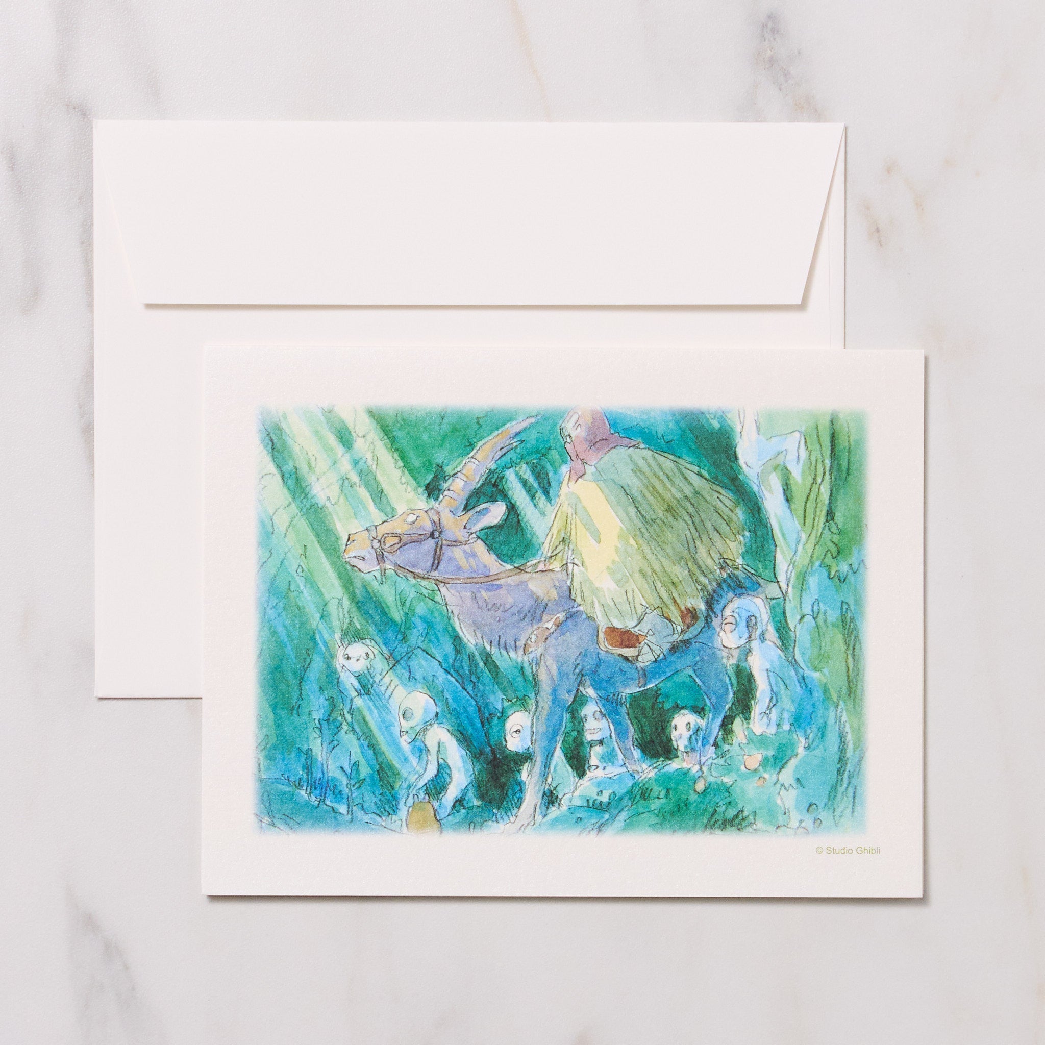 Studio Ghibli Watercolor Note Card / Movic