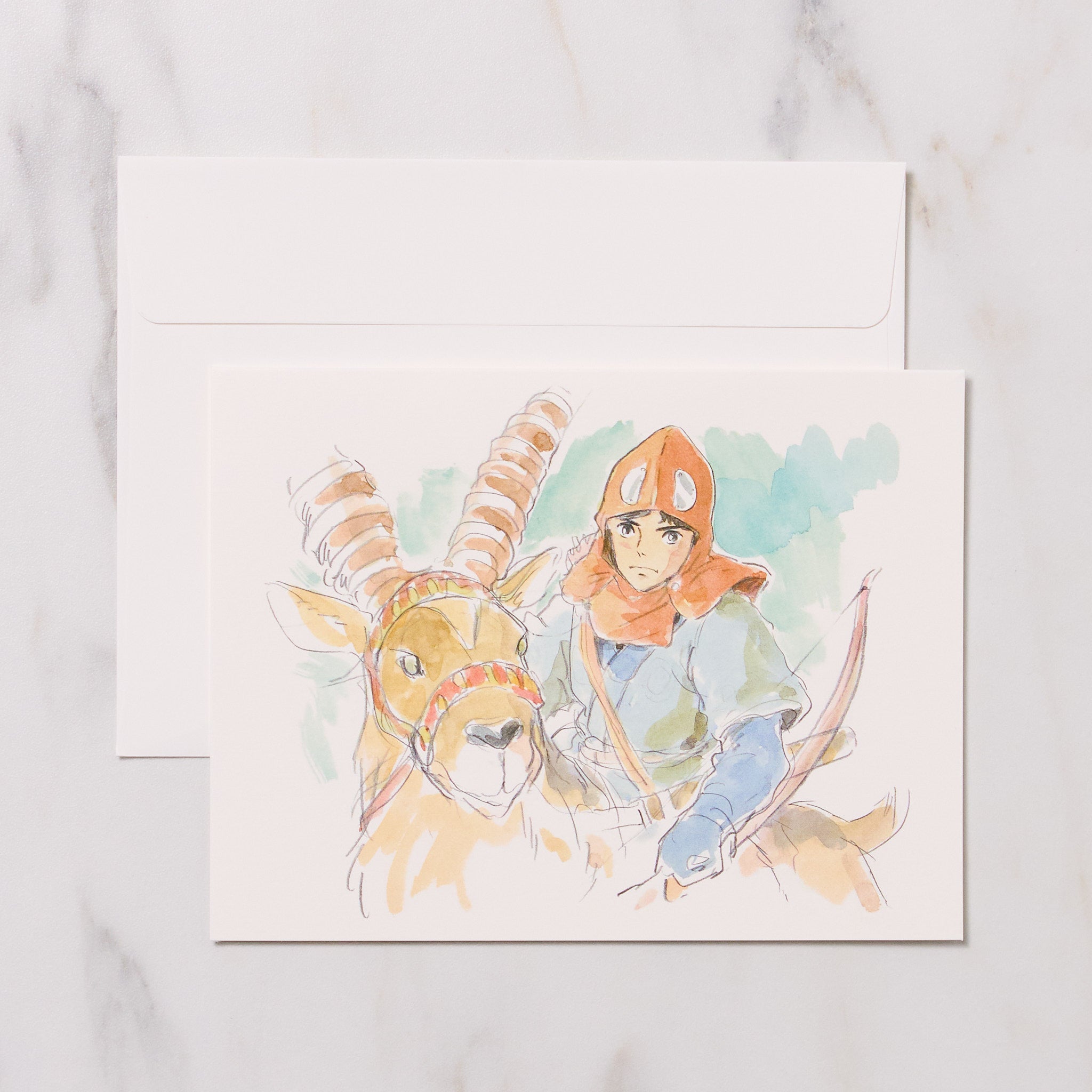 Studio Ghibli Watercolor Note Card / Movic