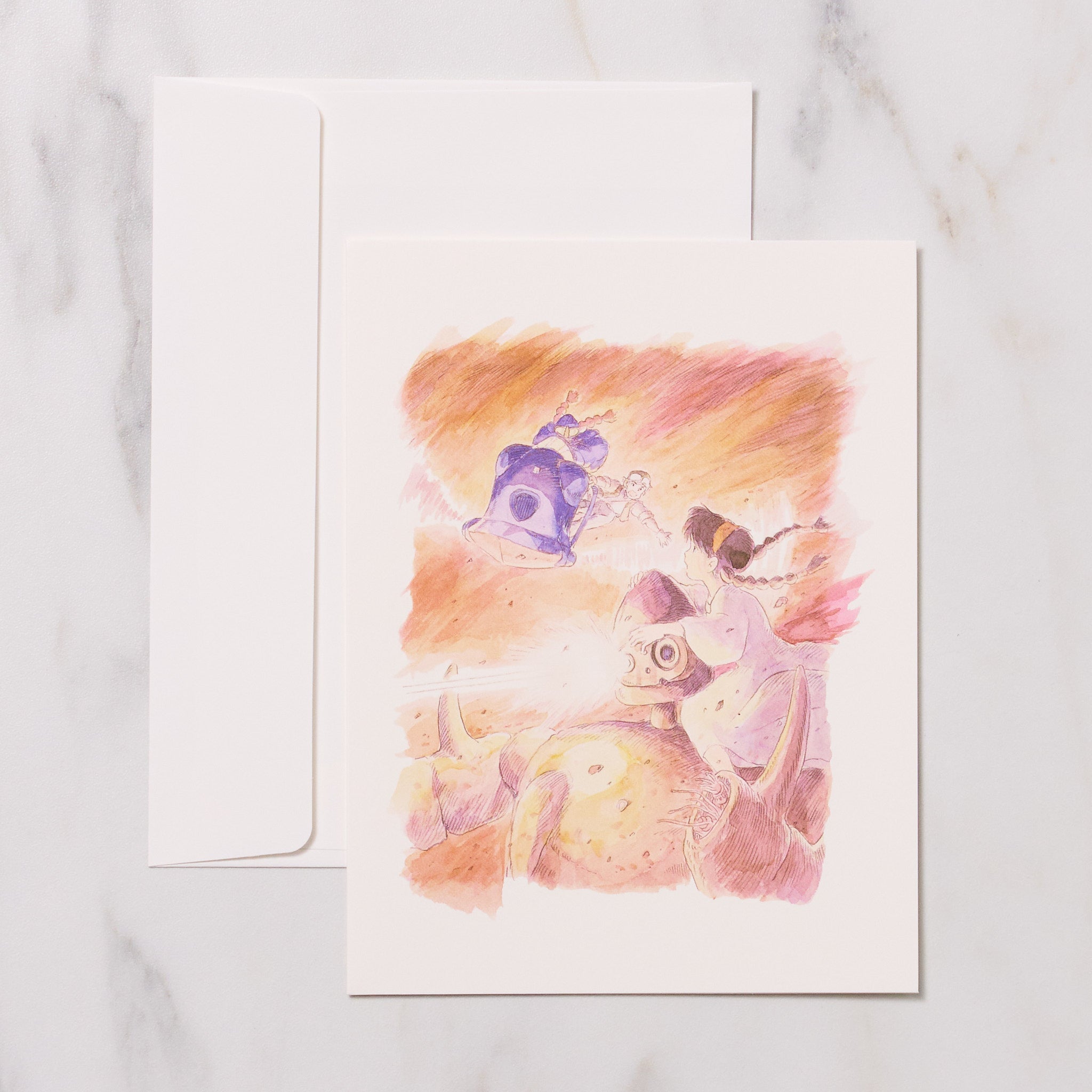 Studio Ghibli Watercolor Note Card / Movic