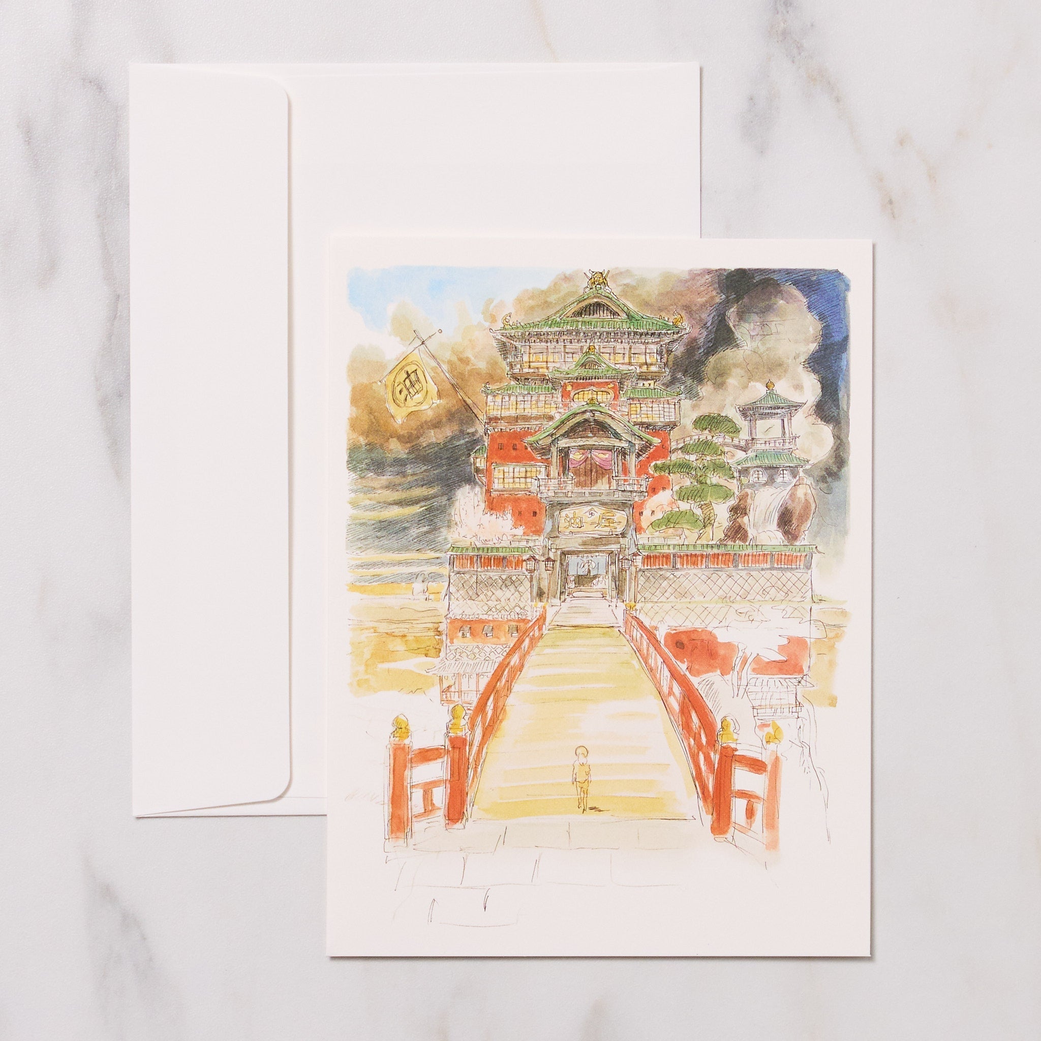 Studio Ghibli Watercolor Note Card / Movic