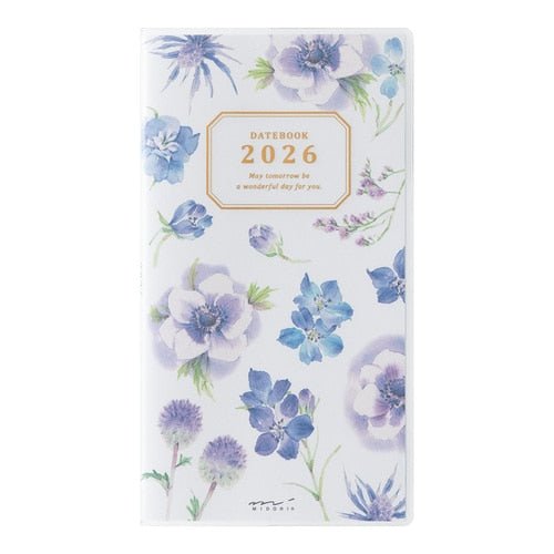 Takiko Kuroiwa Country Time Floral Print Pocket Diary 2026 / MIDORI