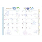 Takiko Kuroiwa Country Time Floral Print Pocket Diary 2026 / MIDORI
