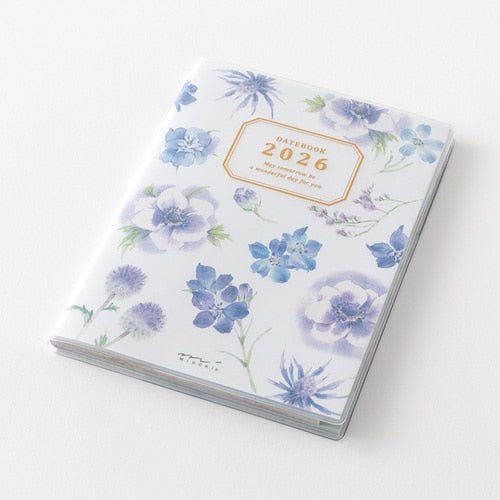 Takiko Kuroiwa Country Time Floral Print Pocket Diary 2026 / MIDORI