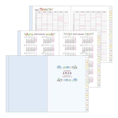 Takiko Kuroiwa Country Time Floral Print Pocket Diary 2026 / MIDORI
