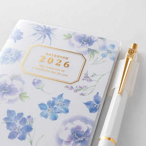 Takiko Kuroiwa Country Time Floral Print Pocket Diary 2026 / MIDORI