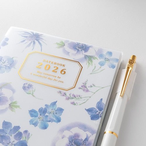Takiko Kuroiwa Country Time Floral Print Pocket Diary 2026 / MIDORI