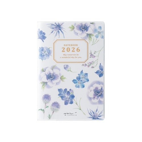 Takiko Kuroiwa Country Time Floral Print Pocket Diary 2026 / MIDORI