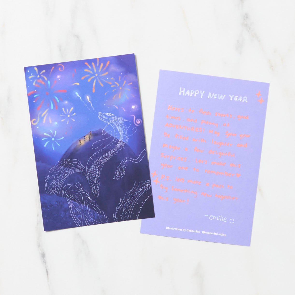 "The Year’s Last Adventure" Postcard by Catherine / Bungu