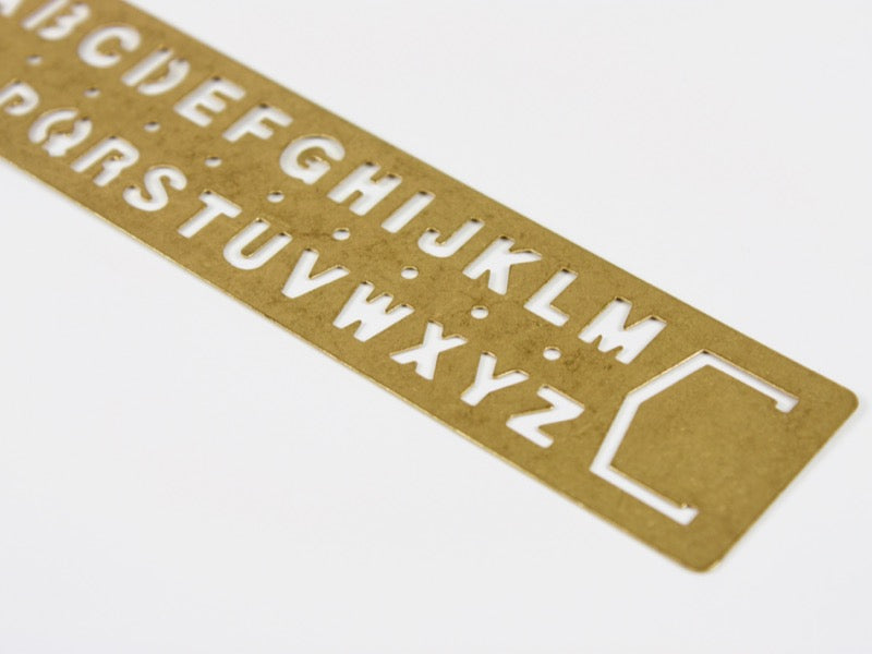 Traveler’s Company Brass Template Bookmark Alphabet