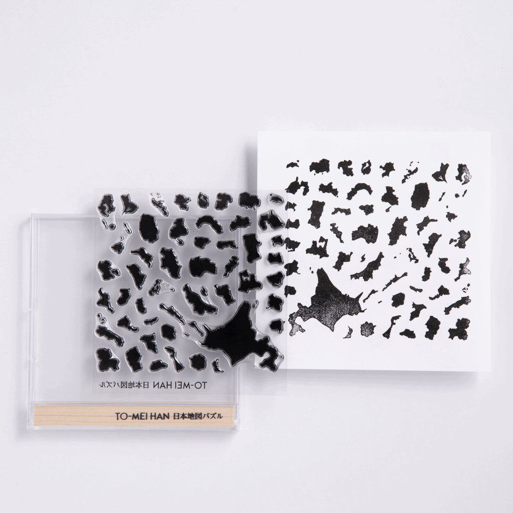 TO-MEI HAN Japan Map Puzzle Clear Stamp / tri-gram