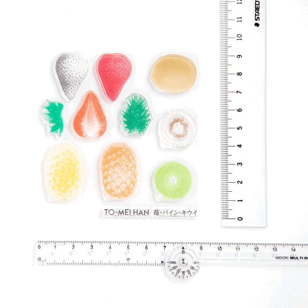 TO-MEI HAN Strawberry, Pineapple, Kiwi Clear Stamp / tri-gram