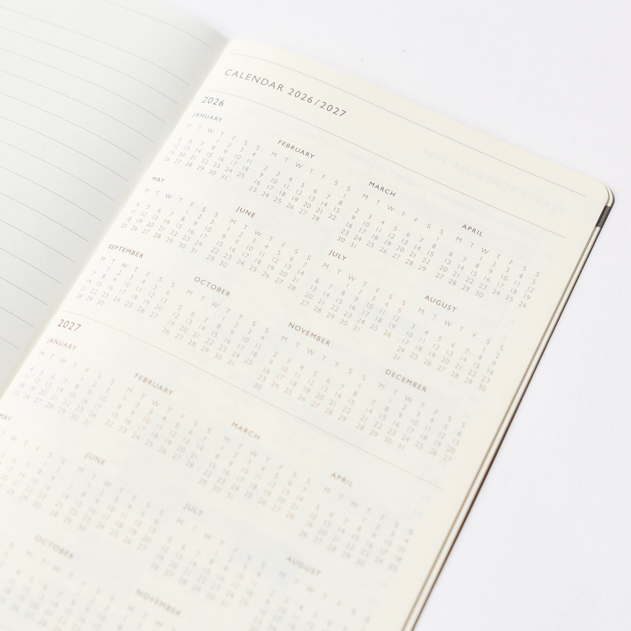 TODAY Monthly Block Planner 2026 B6 Slim / TOUCH & FLOW