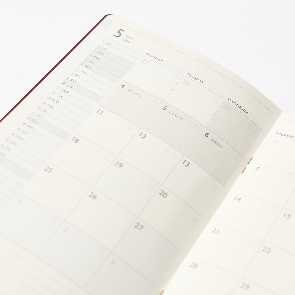 TODAY Monthly Block Planner 2026 B6 Slim / TOUCH & FLOW