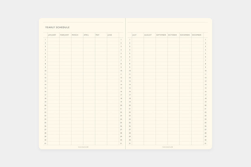 TODAY Monthly Free Diary B6 / TOUCH & FLOW