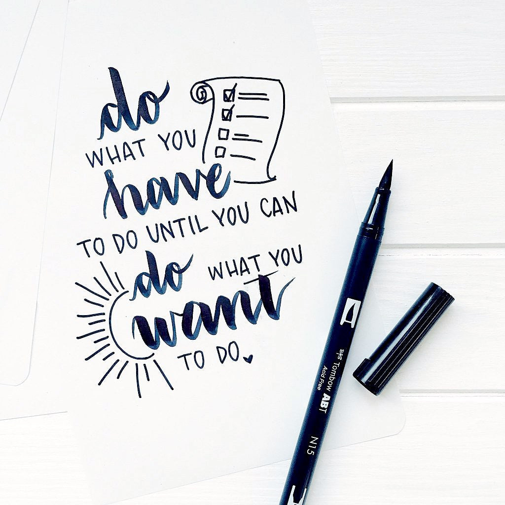 Tombow ABT Dual Brush Pen - Black