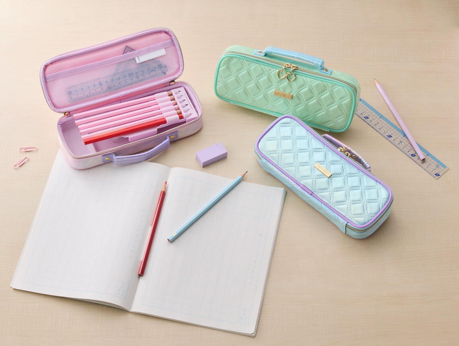 Top Liner Quilted Pen Case / Raymay Fujii