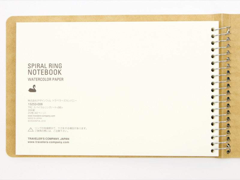 Traveler's Company Watercolor Paper B6 Spiral