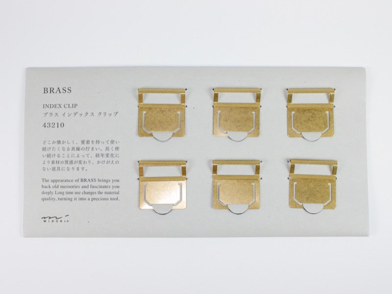 Traveler's Company Brass Index Clip Set