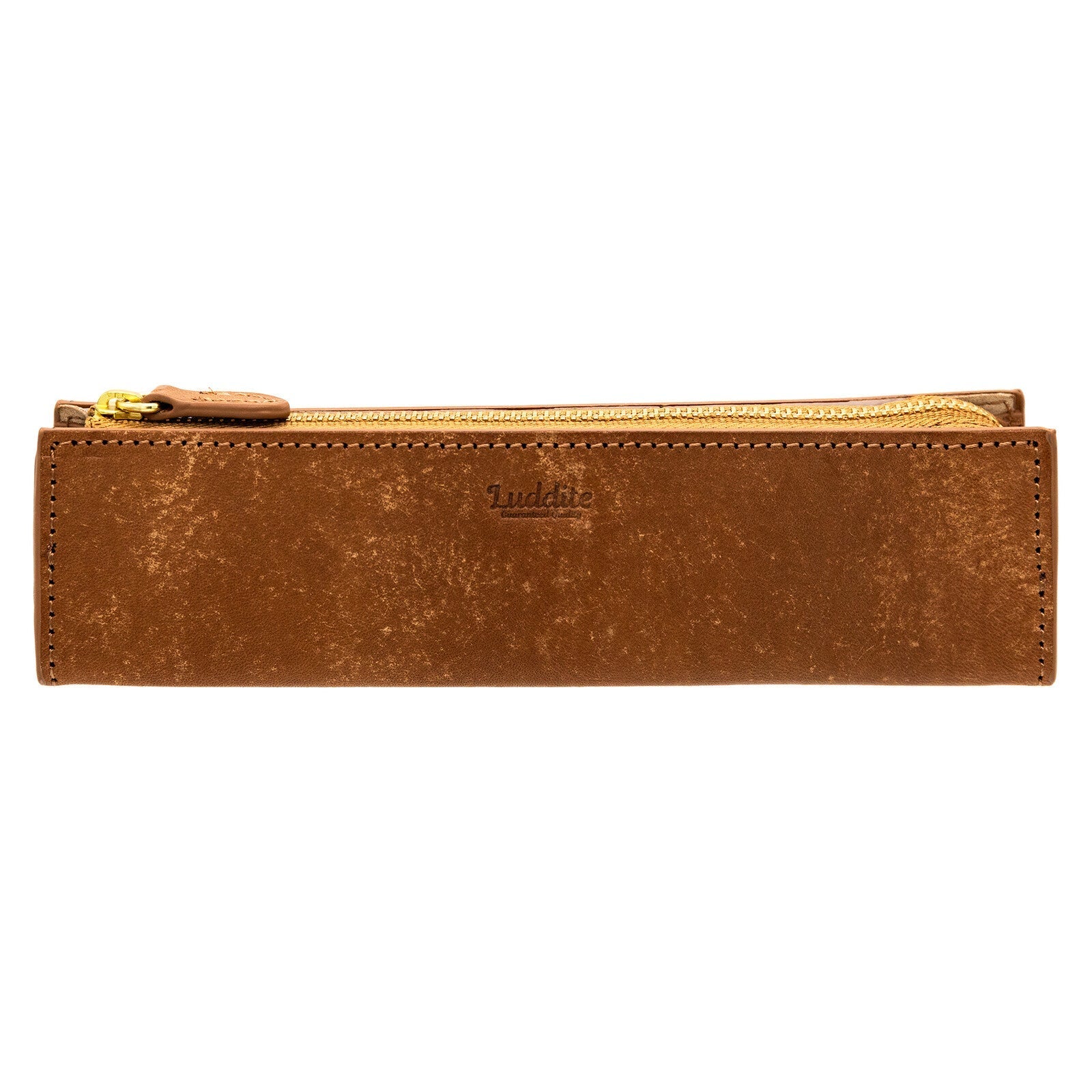 MAYA Leather Trilateral Pen Case Medium / Luddite