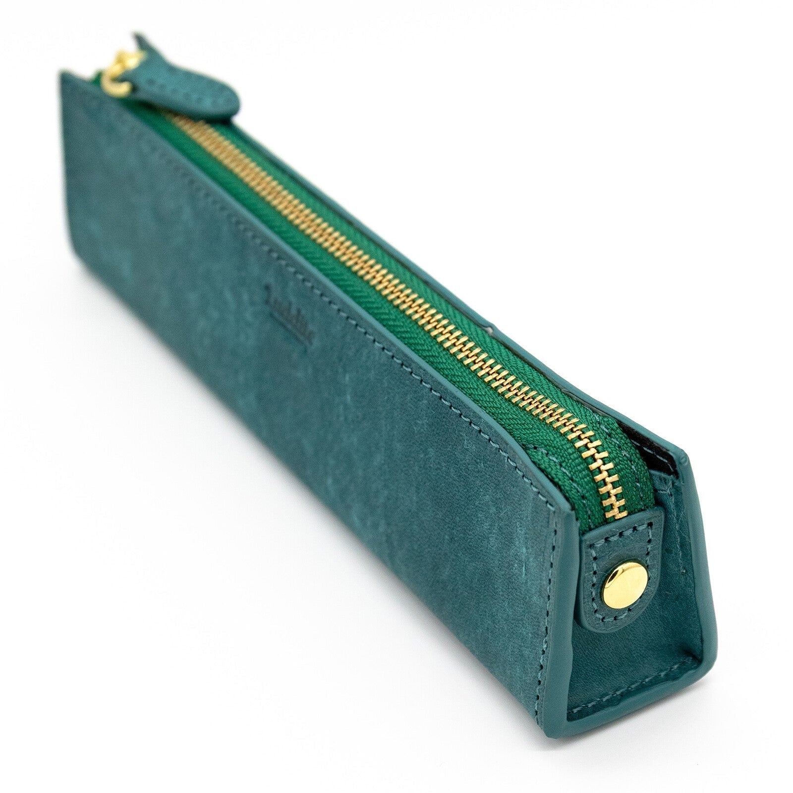 MAYA Leather Trilateral Pen Case Medium / Luddite