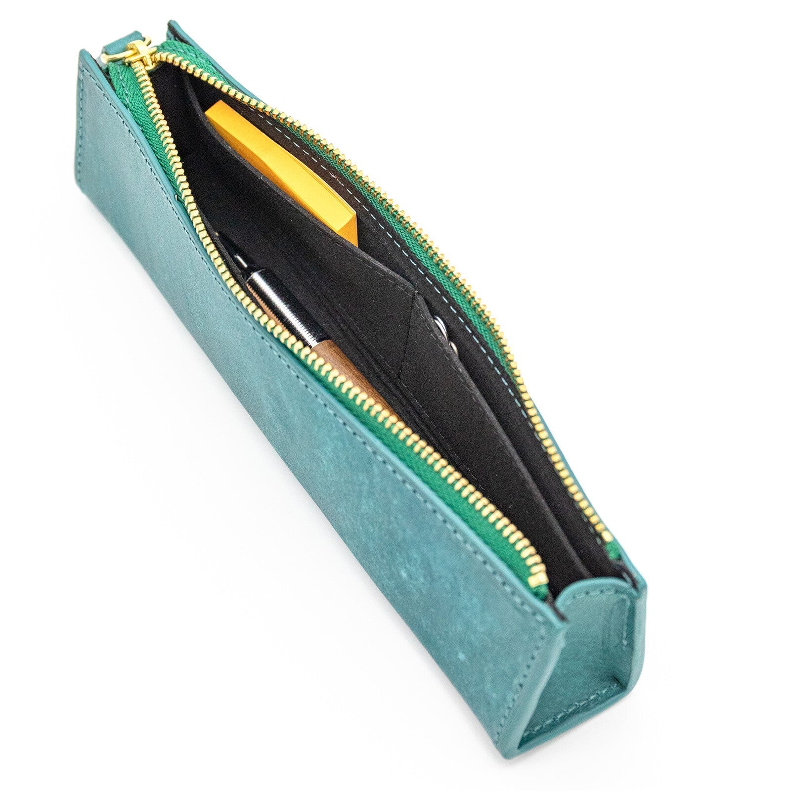 MAYA Leather Trilateral Pen Case Medium / Luddite