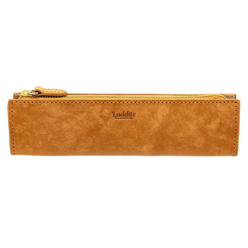 MAYA Leather Trilateral Pen Case Medium / Luddite