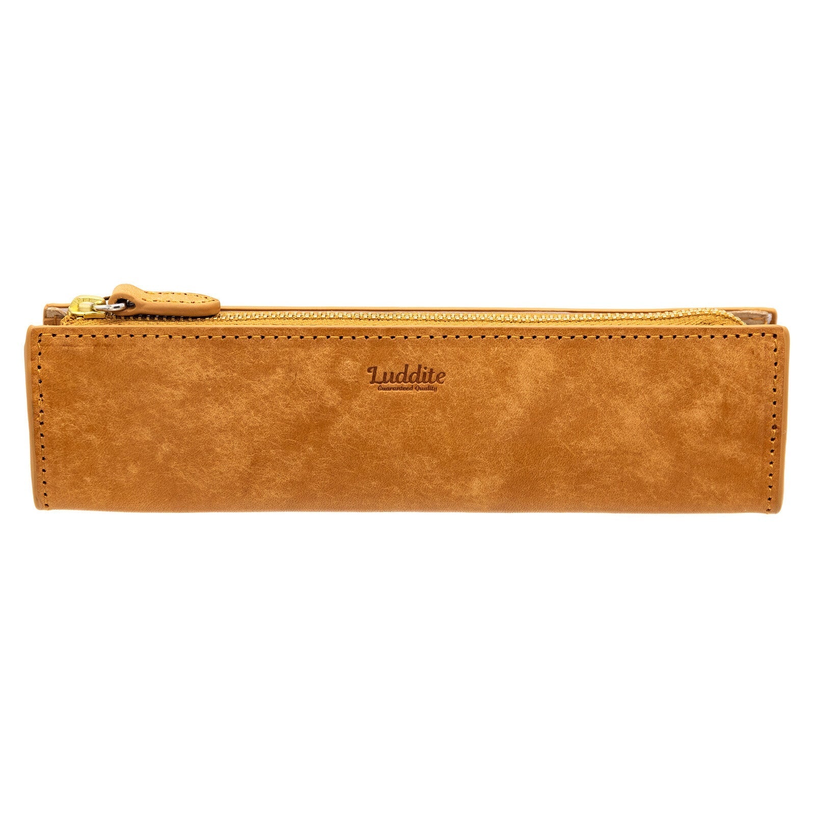 MAYA Leather Trilateral Pen Case Medium / Luddite