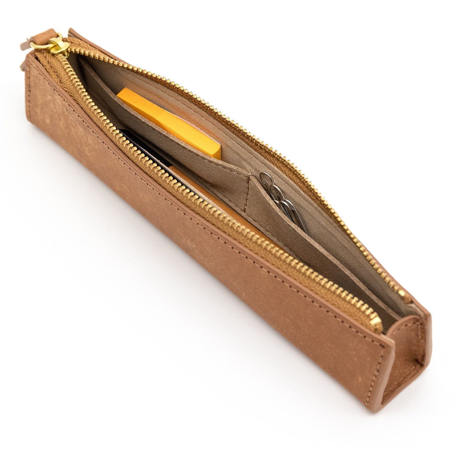 MAYA Leather Trilateral Pen Case Small / Luddite