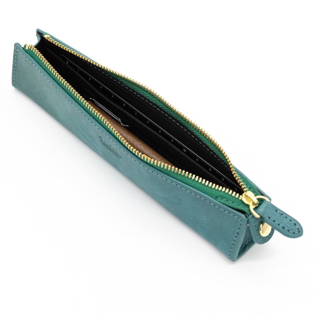 MAYA Leather Trilateral Pen Case Small / Luddite