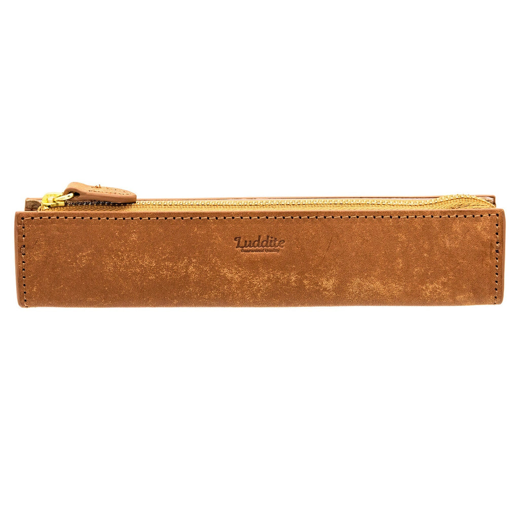 MAYA Leather Trilateral Pen Case Small / Luddite