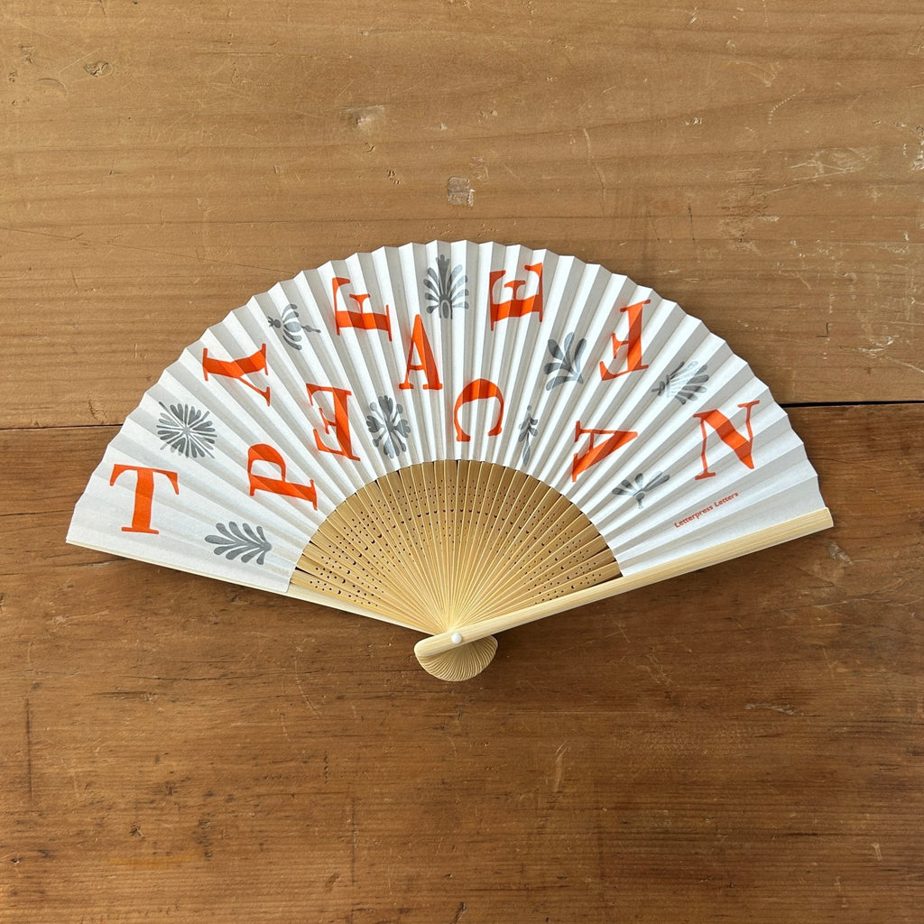 Typeface Fan (Bodoni) / Letterpress Letters