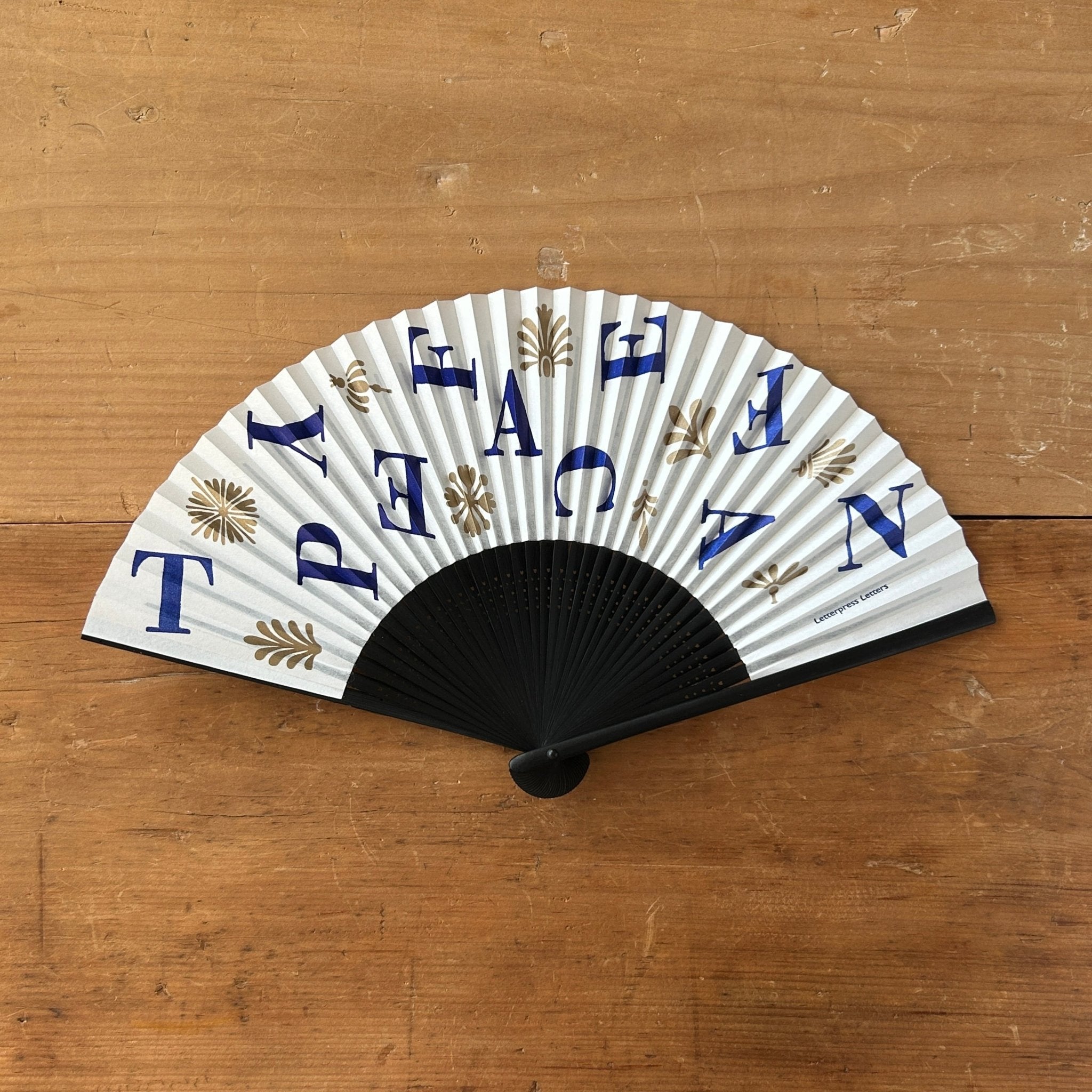 Typeface Fan (Bodoni) / Letterpress Letters