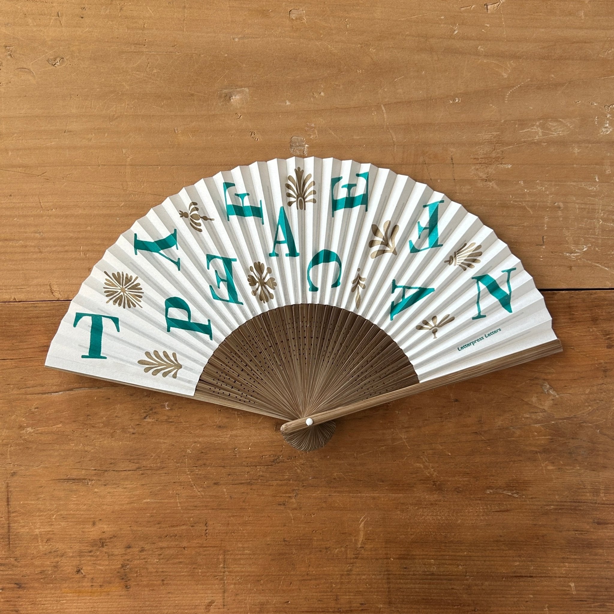 Typeface Fan (Bodoni) / Letterpress Letters